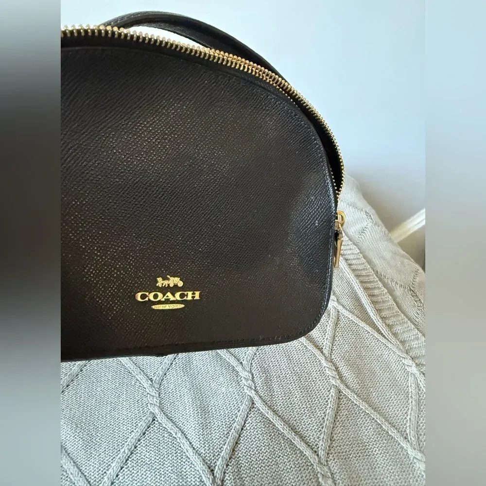 Coach Serena Satchel Crossbody Bag Top Handle Saffiano Leather Black 1589 Small - Picture 12 of 16